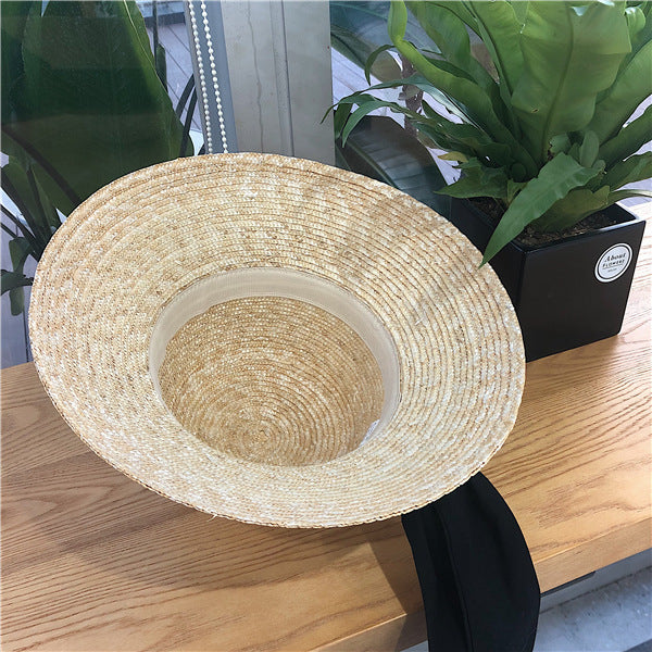 Wide Brim Straw Bucket Hat