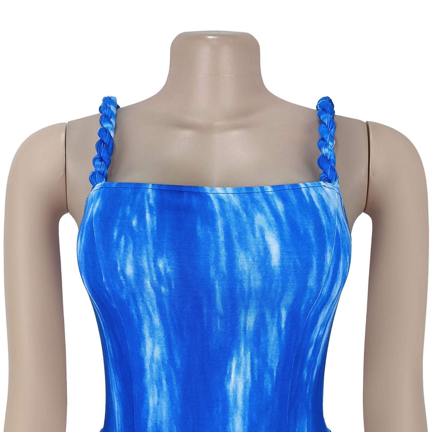 Printed Spaghetti Straps Maxi Dress