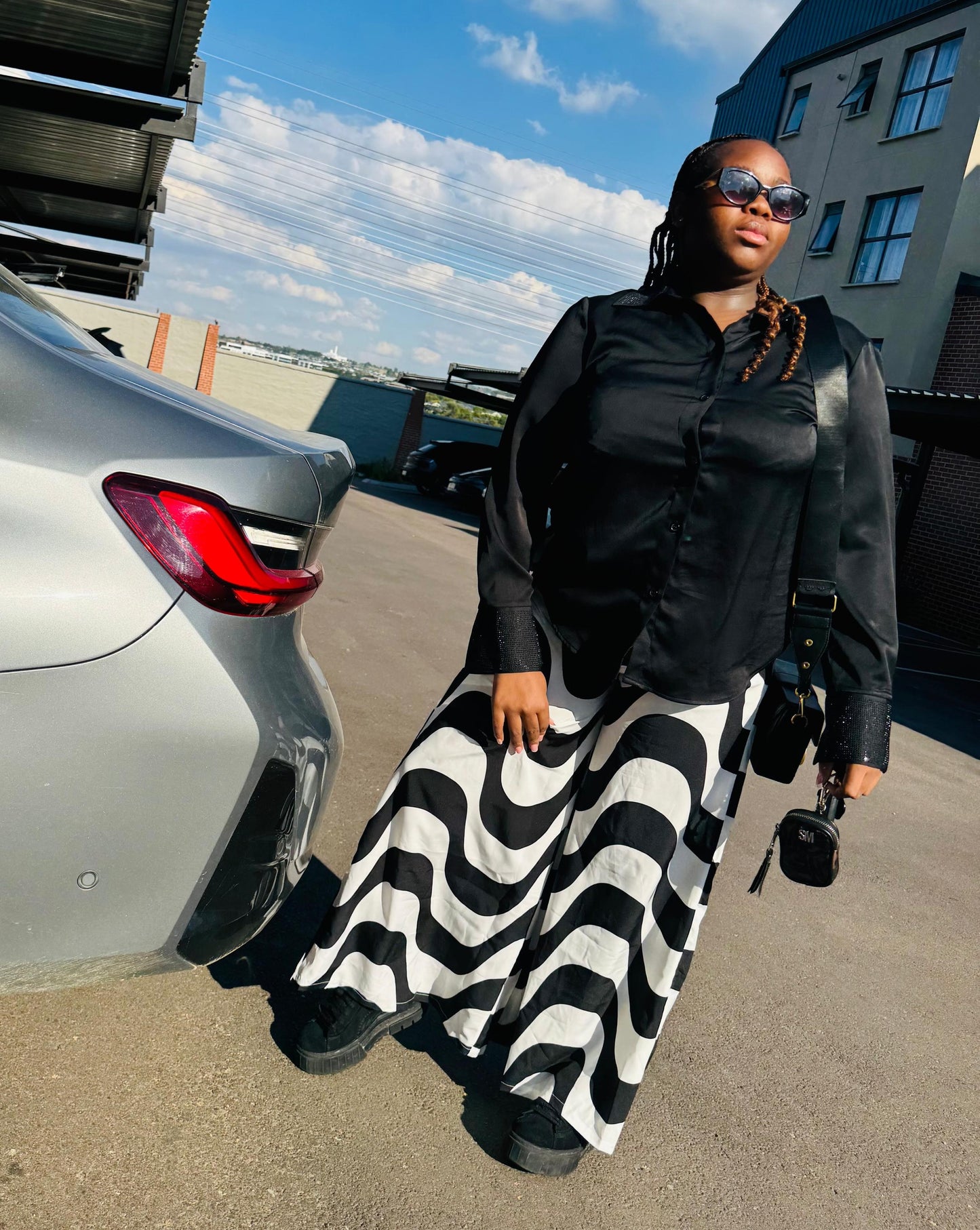 Elegant Striped Wide-Leg Pants