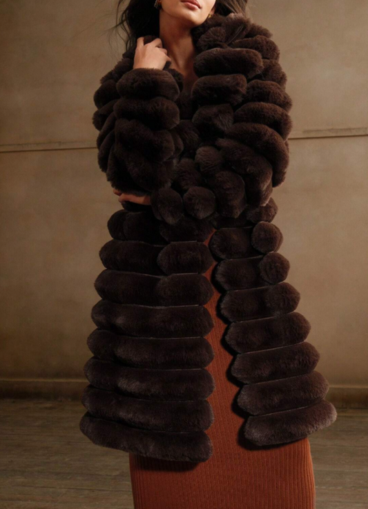 The Luxe Statement Piece: Faux Fur Mid-Length Coat