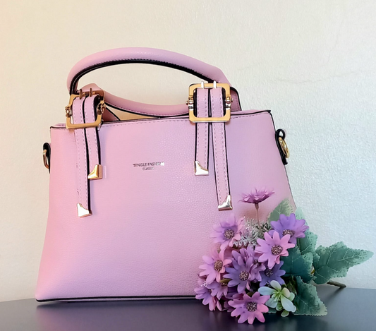Pink PU Leather Fashion Tote