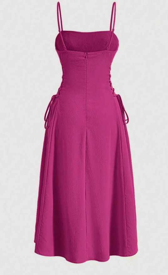 Casual Elegant Ruched Midi Dress
