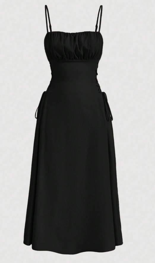 Casual Elegant Ruched Midi Dress