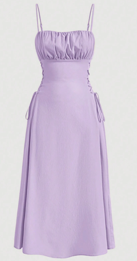 Casual Elegant Ruched Midi Dress