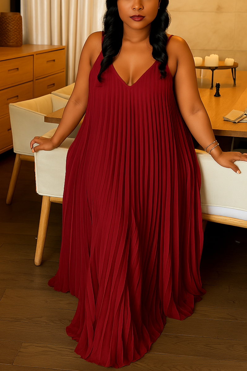 Pleated Maxi Dress