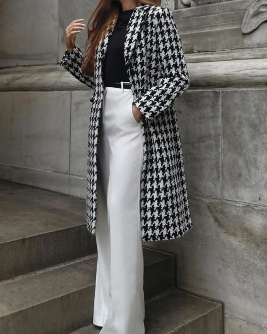 The Power Player: Houndstooth Coat