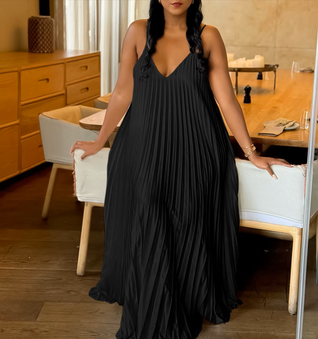 Pleated Maxi Dress